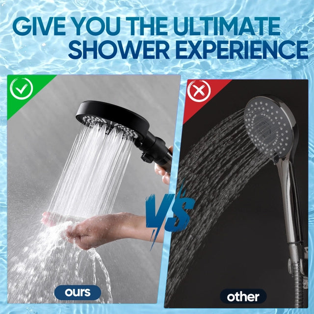 Dušas uzgalis ar filtriem – augstspiediena dušas uzgalis cietajm ūdenim, 7 izsmidzināšanas režīmi