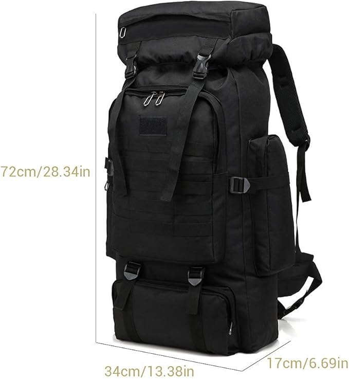 Taktiskā mugursoma ar vairākām kabatām (80L)