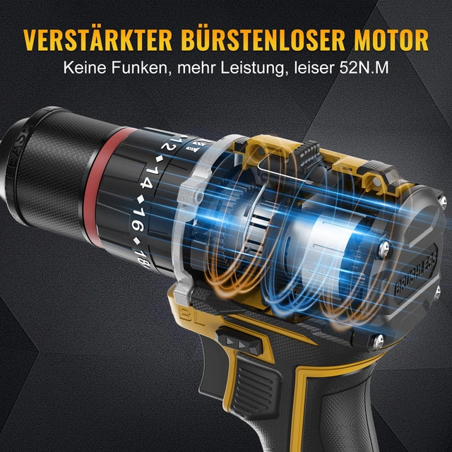 Conentool Akulamatora triecienurbjmašīna ar bezoglīšu motoru