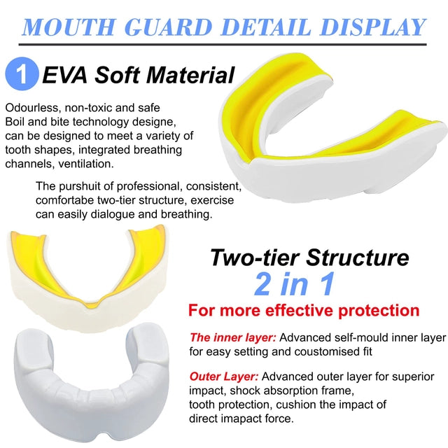 Divslāņu zobu aizsargs kontaktsportam MMA, Muay Thay, Kick Bokss, Bokss